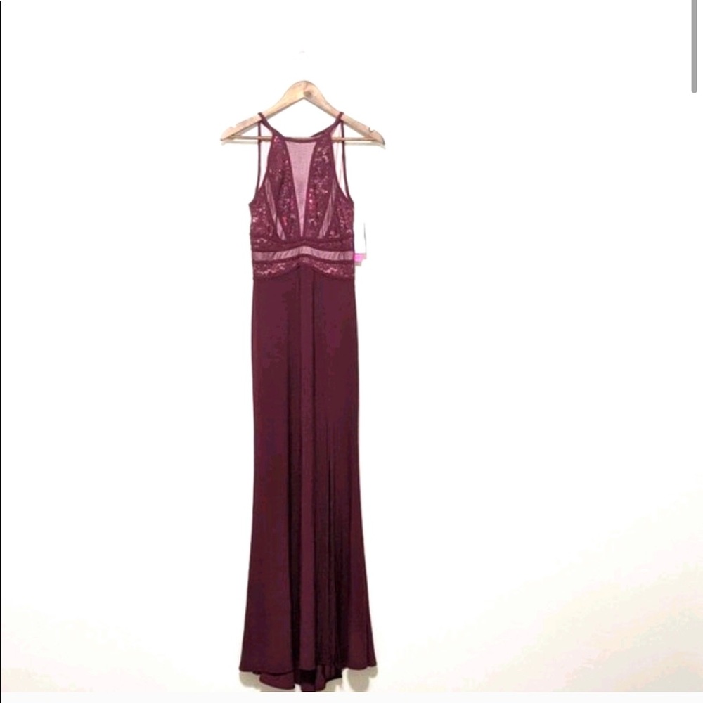 R&M Richards Merlot Maxi Dress Wedding Guest / Formal Dress!